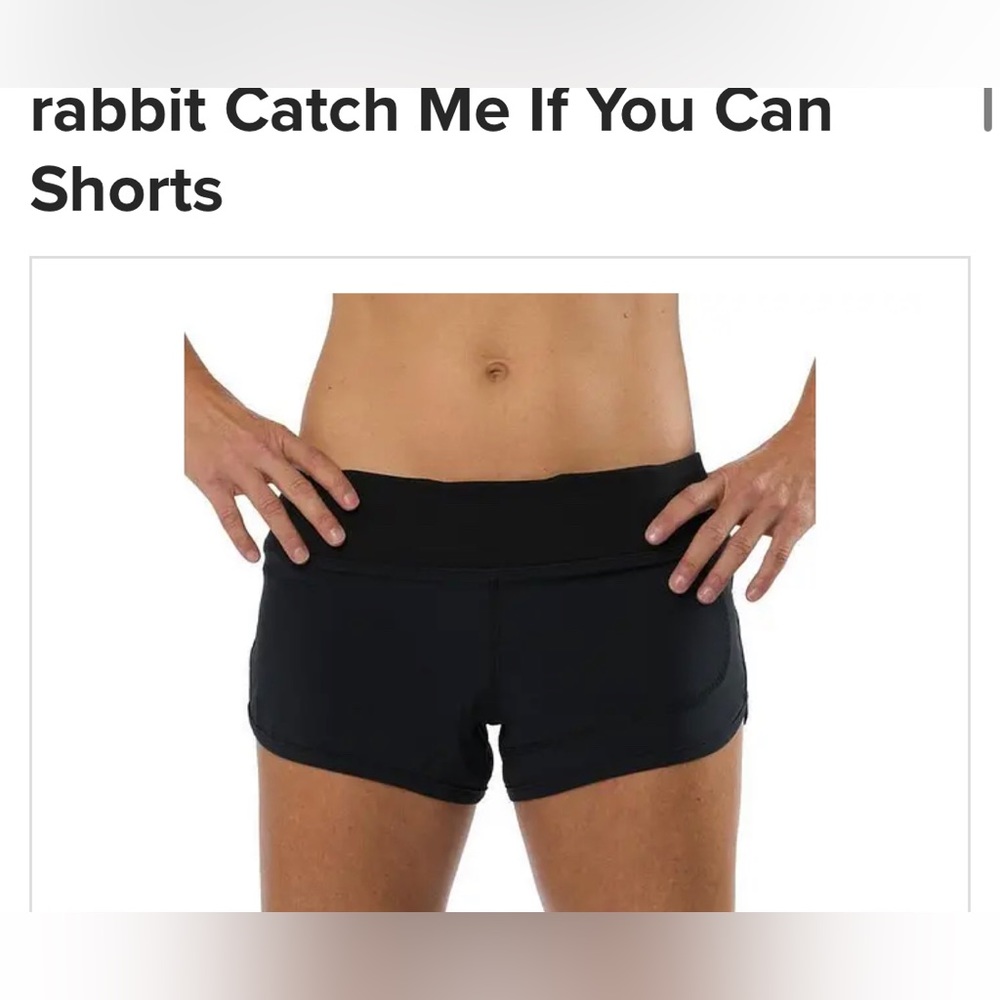 Rabbit Run “Catch Me If You Can” Pocket Training Race Shorts in Black